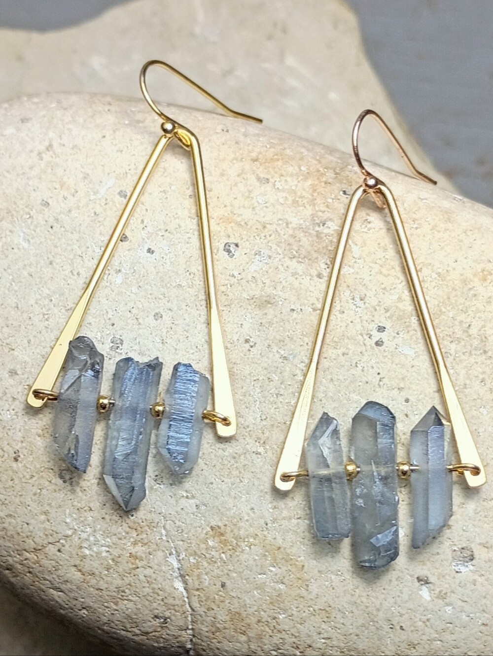 Luna Norte Crystal Gold Plated Dangle Earrings